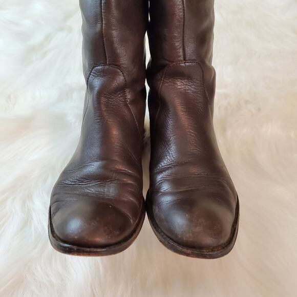 Coach Cheyenne Size 6 Chestnut Leather Riding Boot - Picture 6 of 15